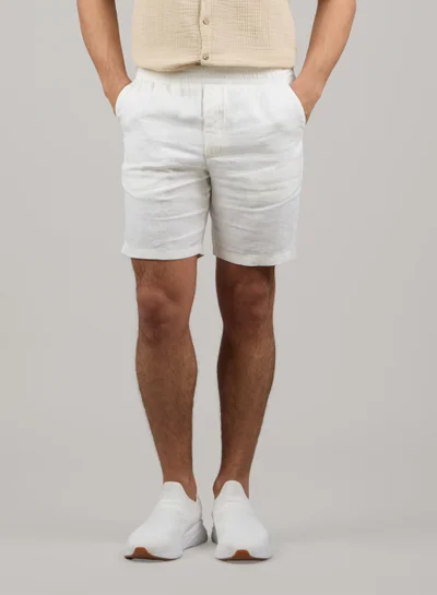 Just Nature 100% Linen Elasticated Waist Shorts